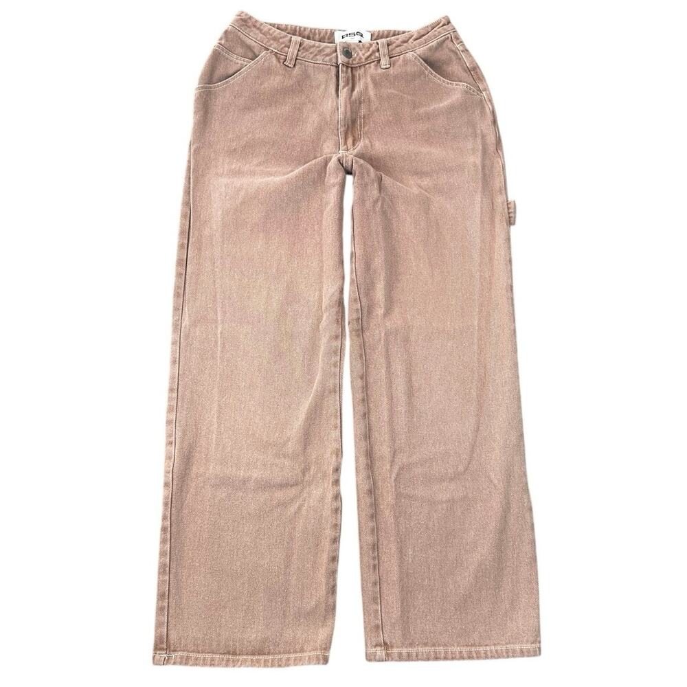 RSQ Pink Washed Carpenter Wide Leg Jeans Women’s Small
